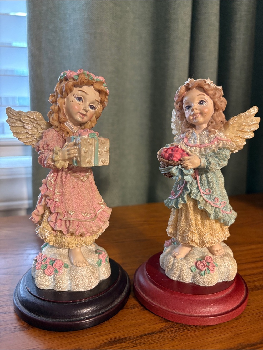 House of Lloyd Pair of Pink and Blue Angel Figurines — Decorative Home Accents